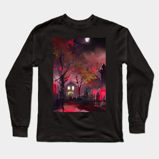 QUIET VILLAGE NIGHT Long Sleeve T-Shirt